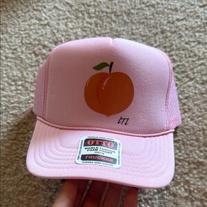 OTTO Pink Cap with Orange Peach Design